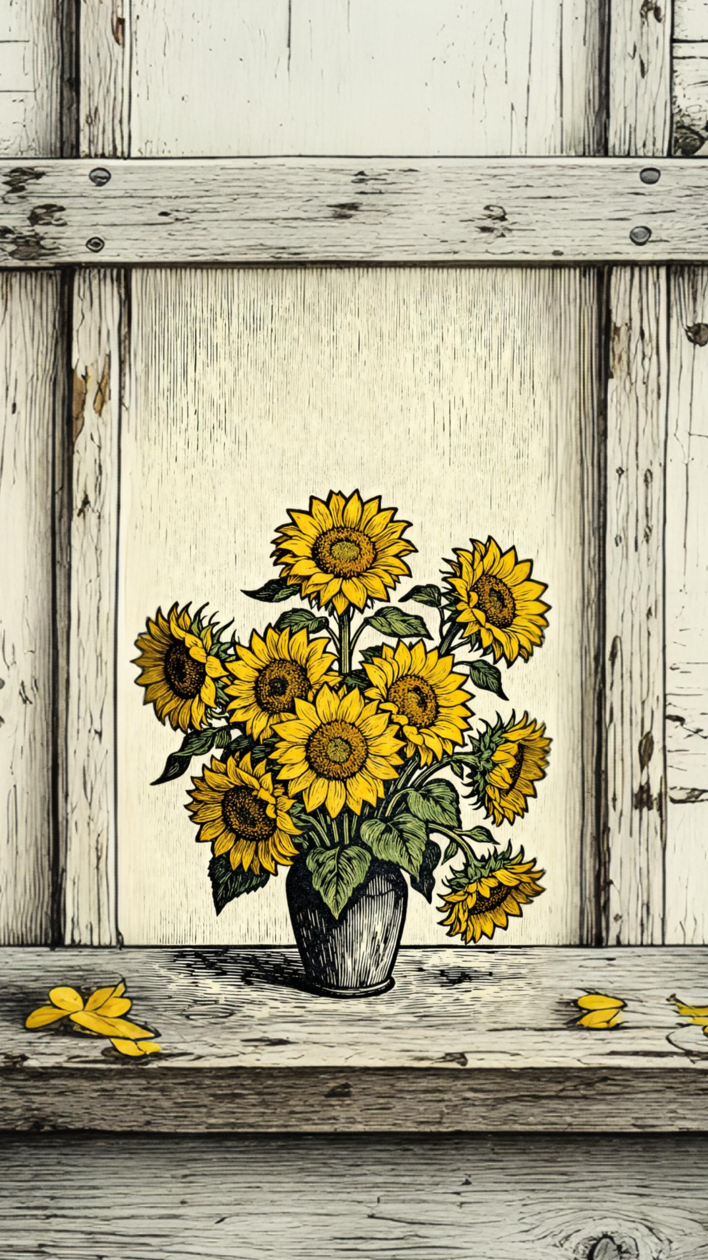 Golden Sunflower Art Canvas