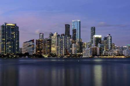 Embarcadero waterfront at night