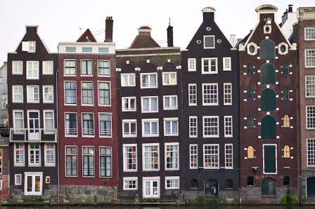 Most crooked houses in Amsterdam